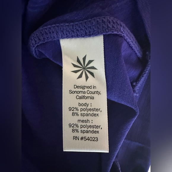 Athleta Women’s Long Sleeve Size Small Indigo Purple  Breathable Layer - Picture 8 of 9